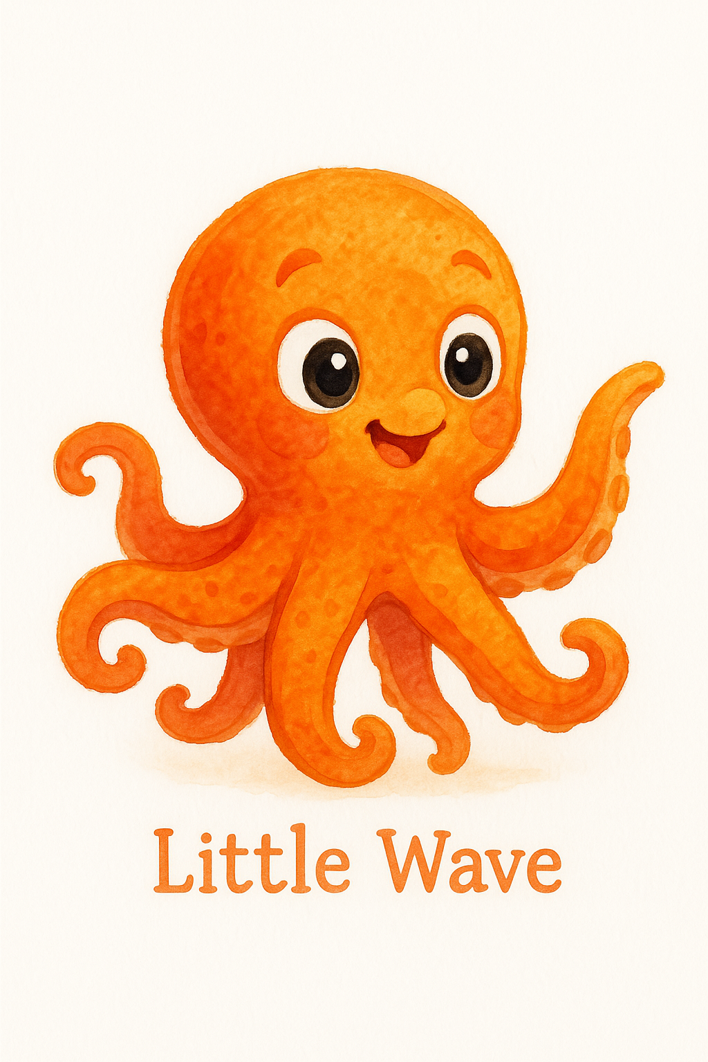 Curious Octopus Little Wave